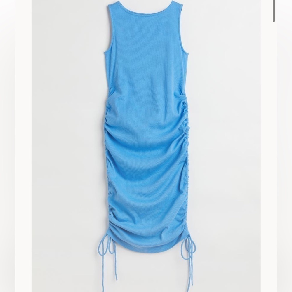 H&M Mama Ribbed ruched Dress medium